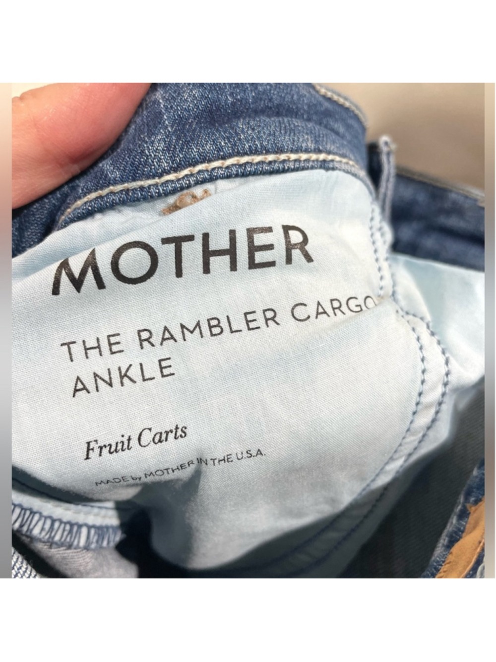 Mother The Rambler High Rise Cargo Straight Ankle Jeans Size 26 - Picture 6 of 8